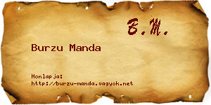 Burzu Manda névjegykártya